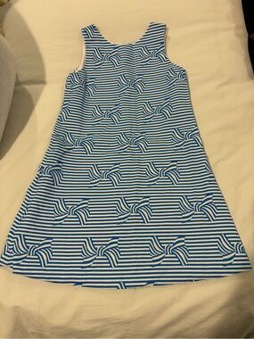 Susanne Lively Girls Blue Bow Dress Excellent 6 retail $98